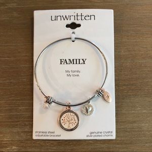 Unwritten Family Silver Bracelet (NWT)